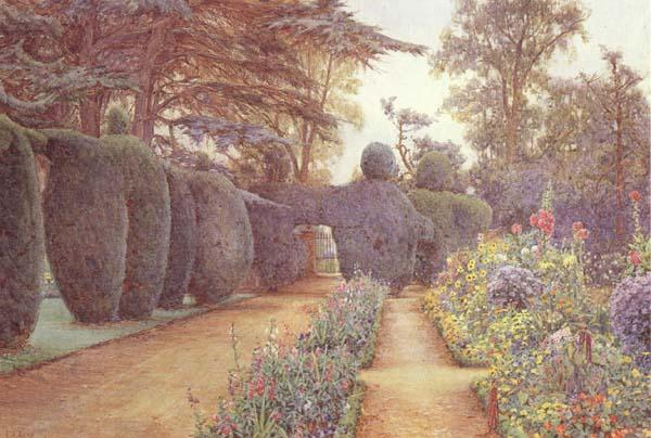 Ernest Arthur Rowe The Gardens at Campsea Ashe.Watercolur (mk46) China oil painting art